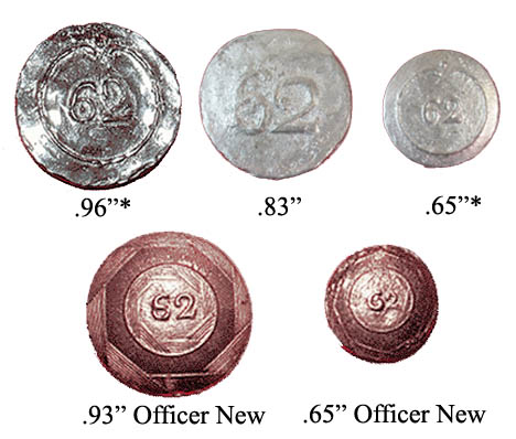 62nd Regt Buttons